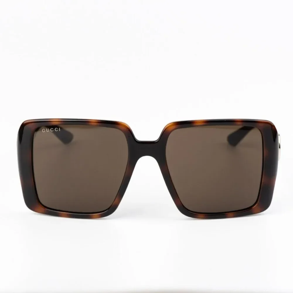 SALE! NEW Gucci GG1692S 002 Havana Brown Square Women Sunglasses